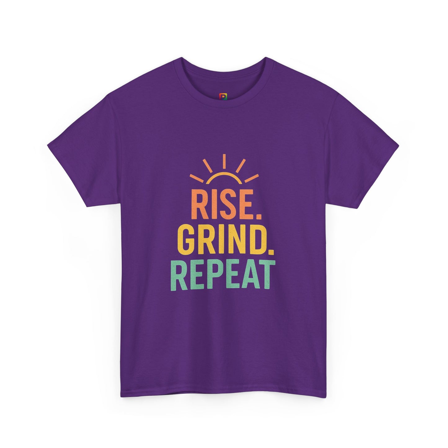 Stay Motivated with Our 'Rise. Grind. Repeat.' Unisex Heavy Cotton Tee - Perfect for Fitness Enthusiasts, Casual Wear, and Gift Ideas!