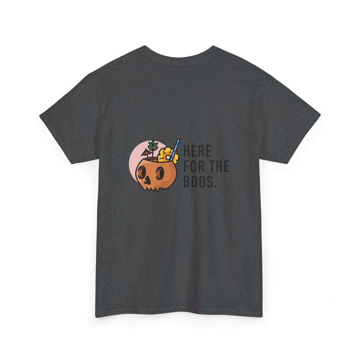 Halloween Ghost Tee, Unisex Cotton Shirt, Spooky Costume, Trick or Treat Apparel, Here for the Boos, Hey Boo Graphic Top