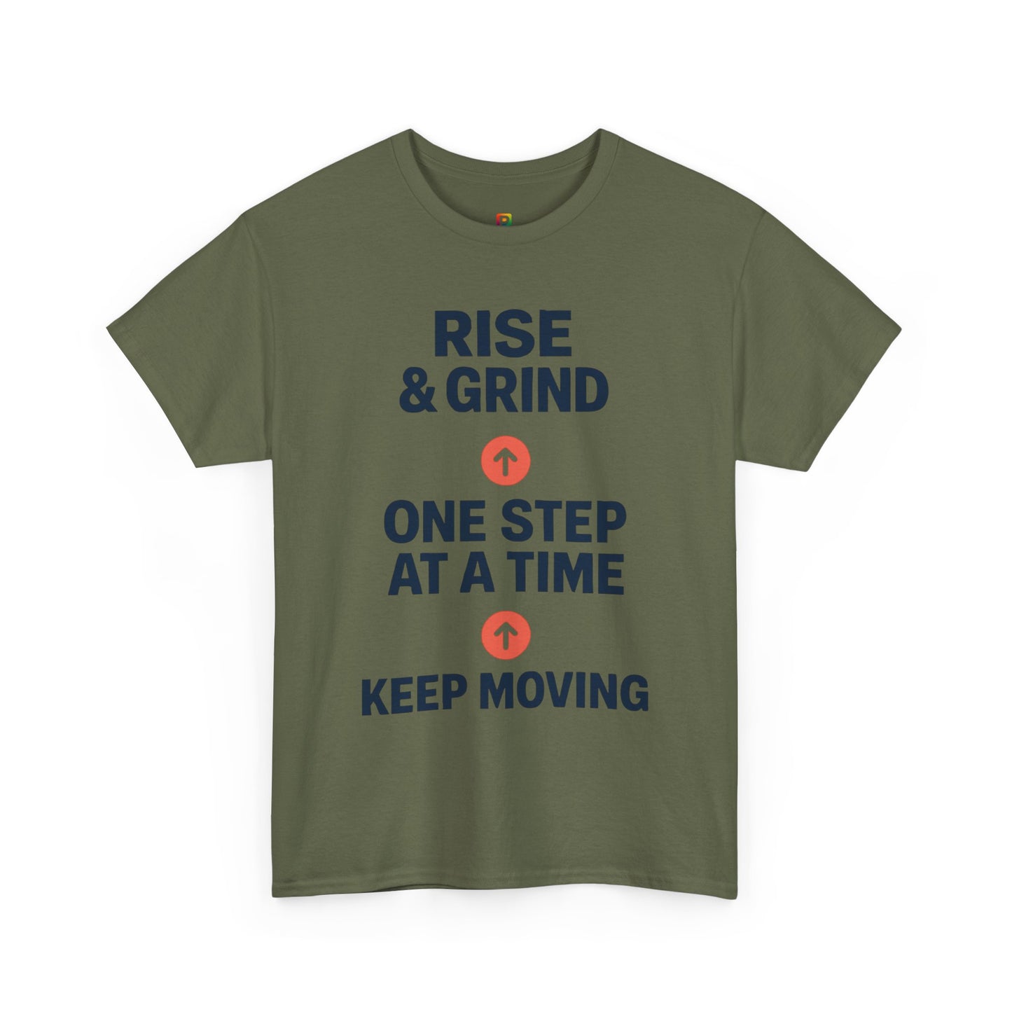 Motivational Unisex Tee | Rise & Grind, Workout Shirt, Inspirational Gift, Gym Top, Relaxed Fit, Daily Reminder