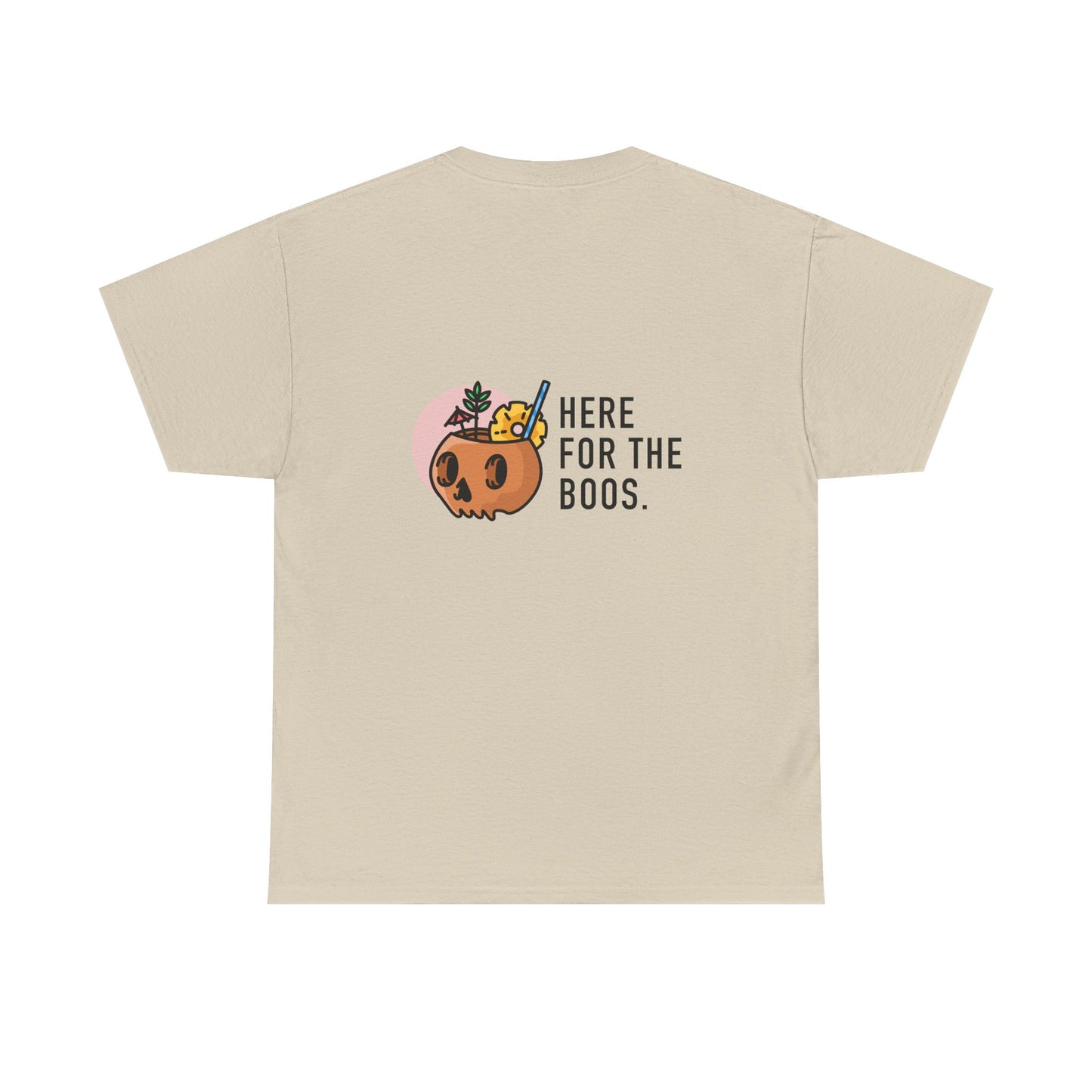 Halloween Ghost Tee, Unisex Cotton Shirt, Spooky Costume, Trick or Treat Apparel, Here for the Boos, Hey Boo Graphic Top