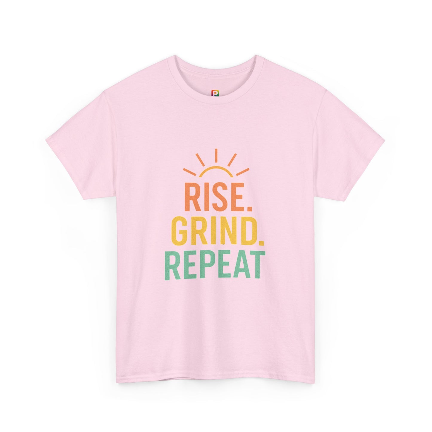 Stay Motivated with Our 'Rise. Grind. Repeat.' Unisex Heavy Cotton Tee - Perfect for Fitness Enthusiasts, Casual Wear, and Gift Ideas!