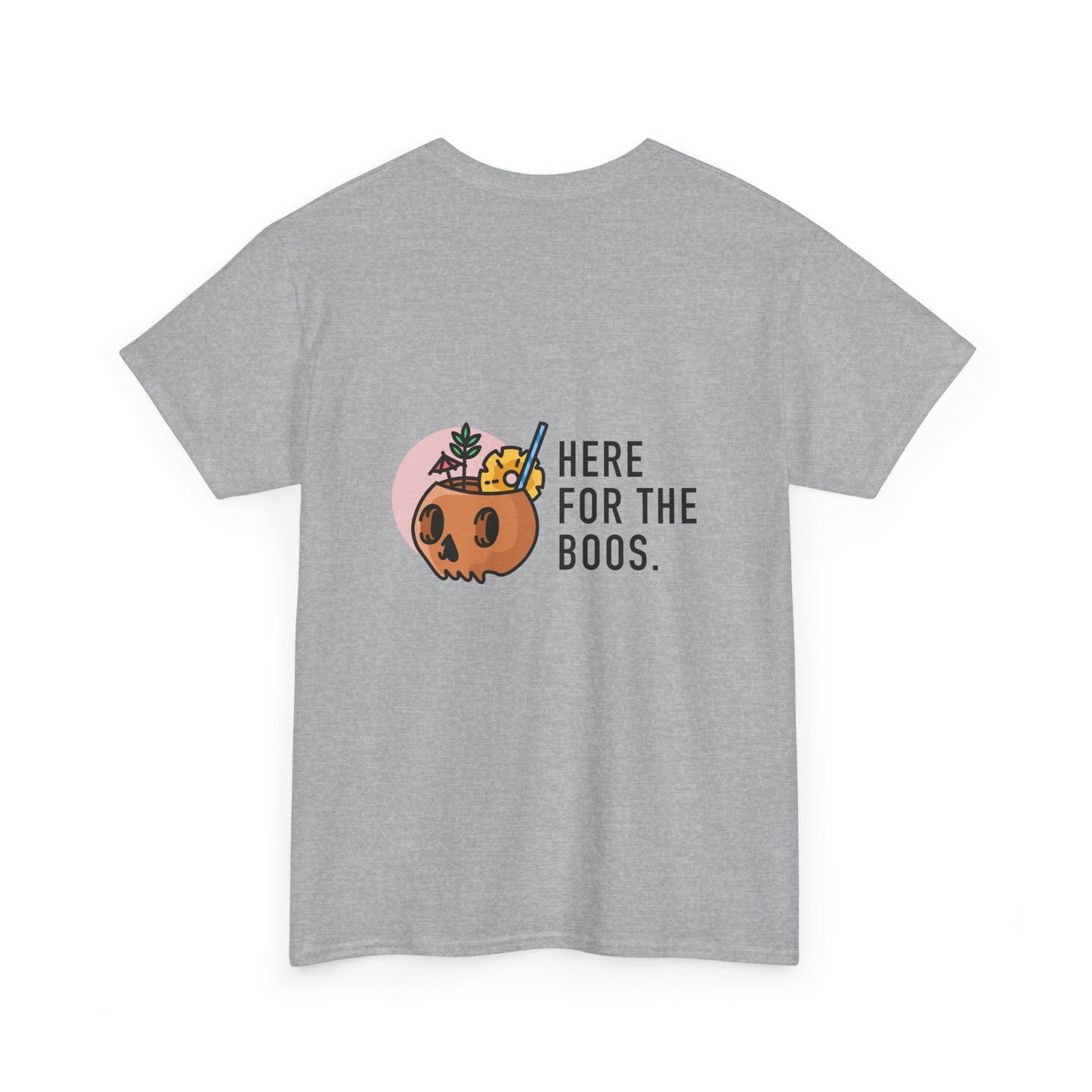 Halloween Ghost Tee, Unisex Cotton Shirt, Spooky Costume, Trick or Treat Apparel, Here for the Boos, Hey Boo Graphic Top