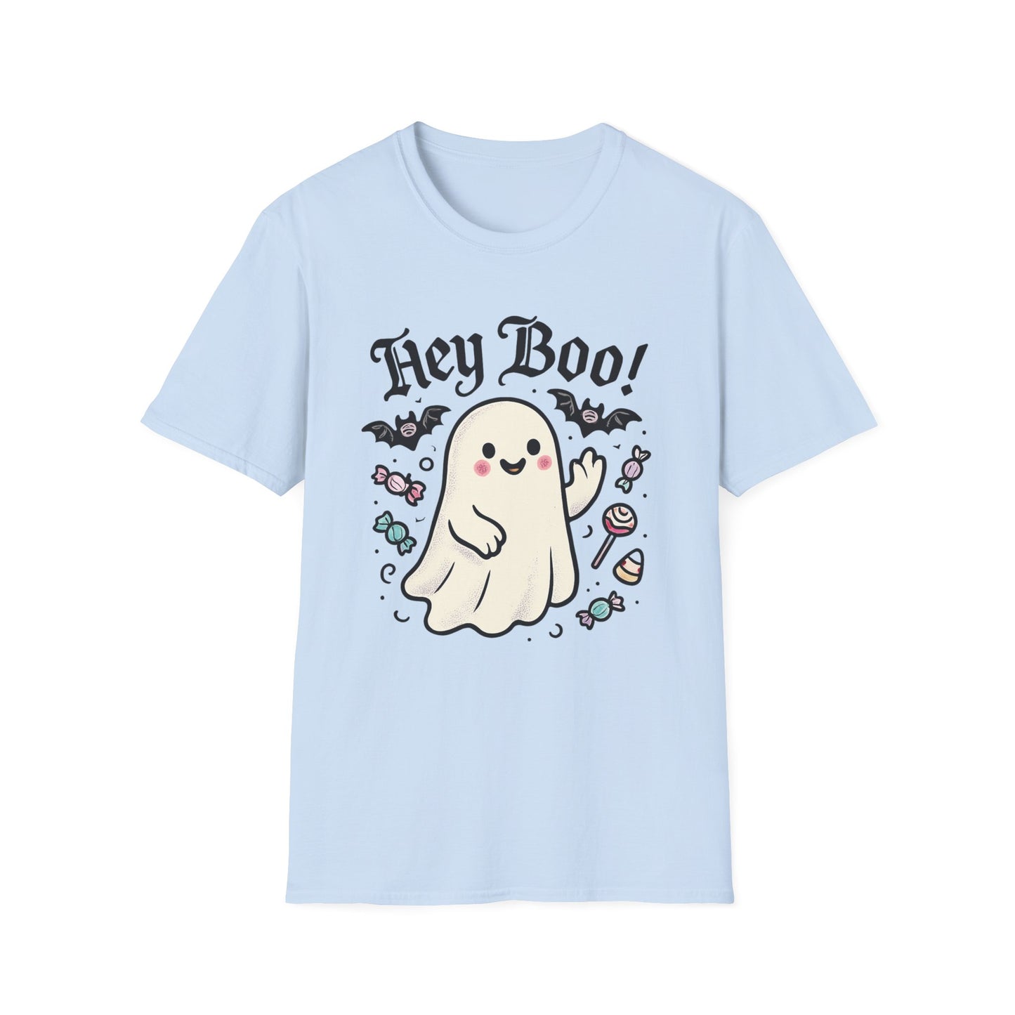 Funny Ghost T-Shirt, Halloween Tee, Unisex Softstyle Shirt, Cute Ghost Design, Boo Shirt, Trick or Treat Apparel