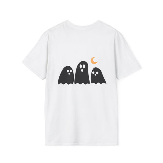 Funny Ghost T-Shirt, Halloween Tee, Unisex Softstyle Shirt, Cute Ghost Design, Boo Shirt, Trick or Treat Apparel
