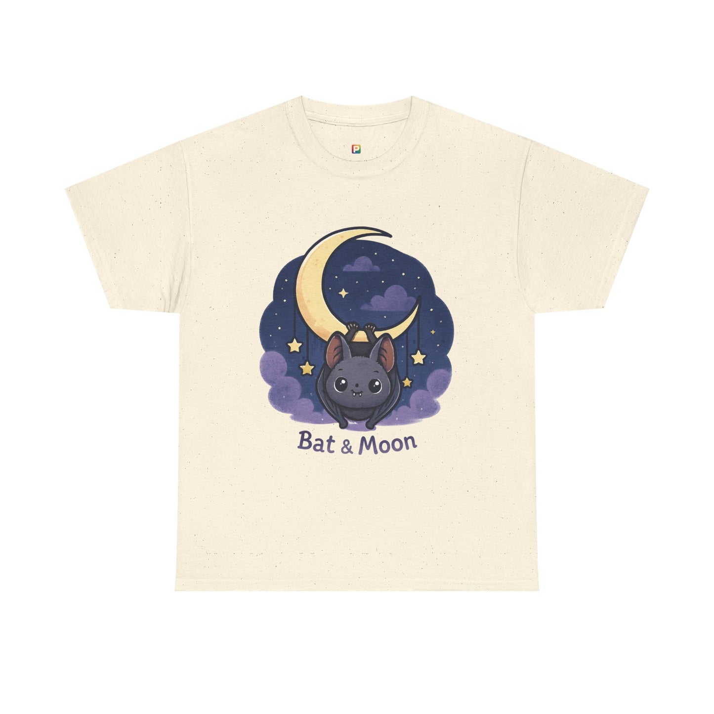Cute Bat & Moon Unisex Tee for Dreamy Nights, Halloween T-Shirt, Magical Gift, Kids & Adults, Cozy Casual Outfit