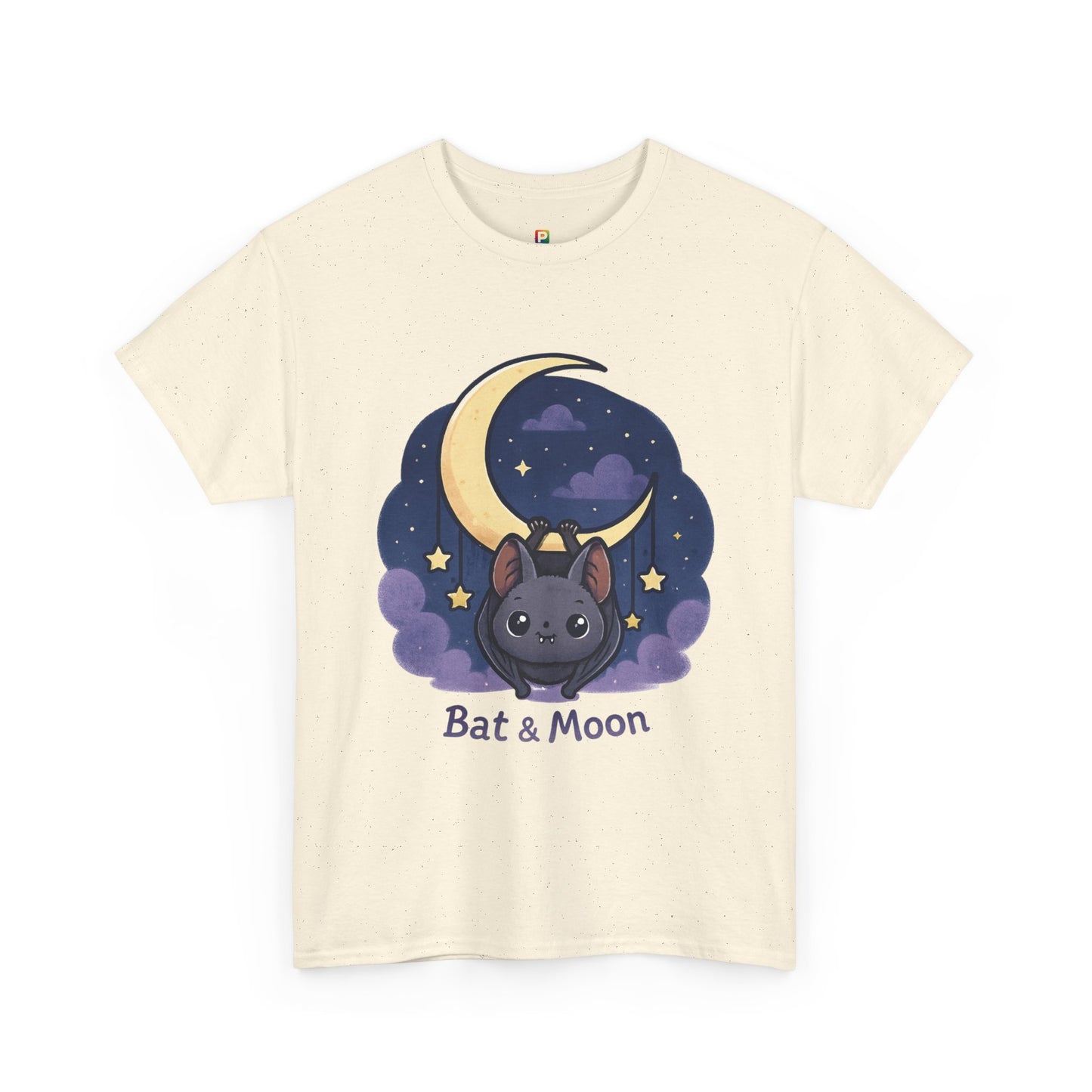 Cute Bat & Moon Unisex Tee for Dreamy Nights, Halloween T-Shirt, Magical Gift, Kids & Adults, Cozy Casual Outfit