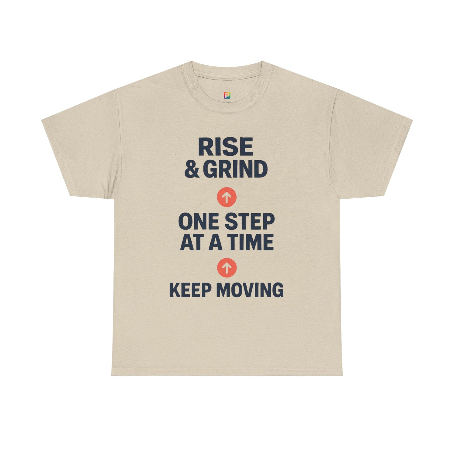Motivational Unisex Tee | Rise & Grind, Workout Shirt, Inspirational Gift, Gym Top, Relaxed Fit, Daily Reminder