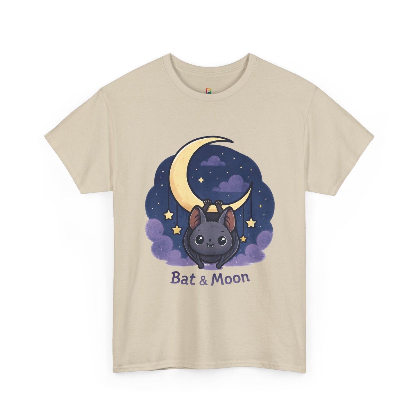 Cute Bat & Moon Unisex Tee for Dreamy Nights, Halloween T-Shirt, Magical Gift, Kids & Adults, Cozy Casual Outfit