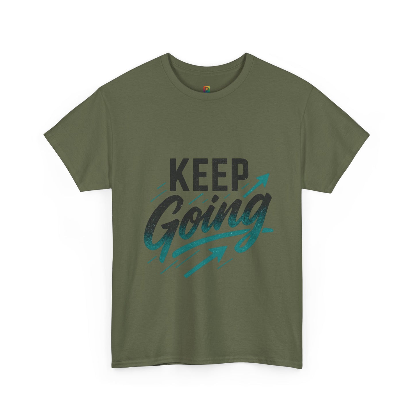 Motivational Unisex Heavy Cotton Tee - Keep Going, Inspirational Shirt, Gift for Friends, Positive Affirmation Apparel, Casual Wear