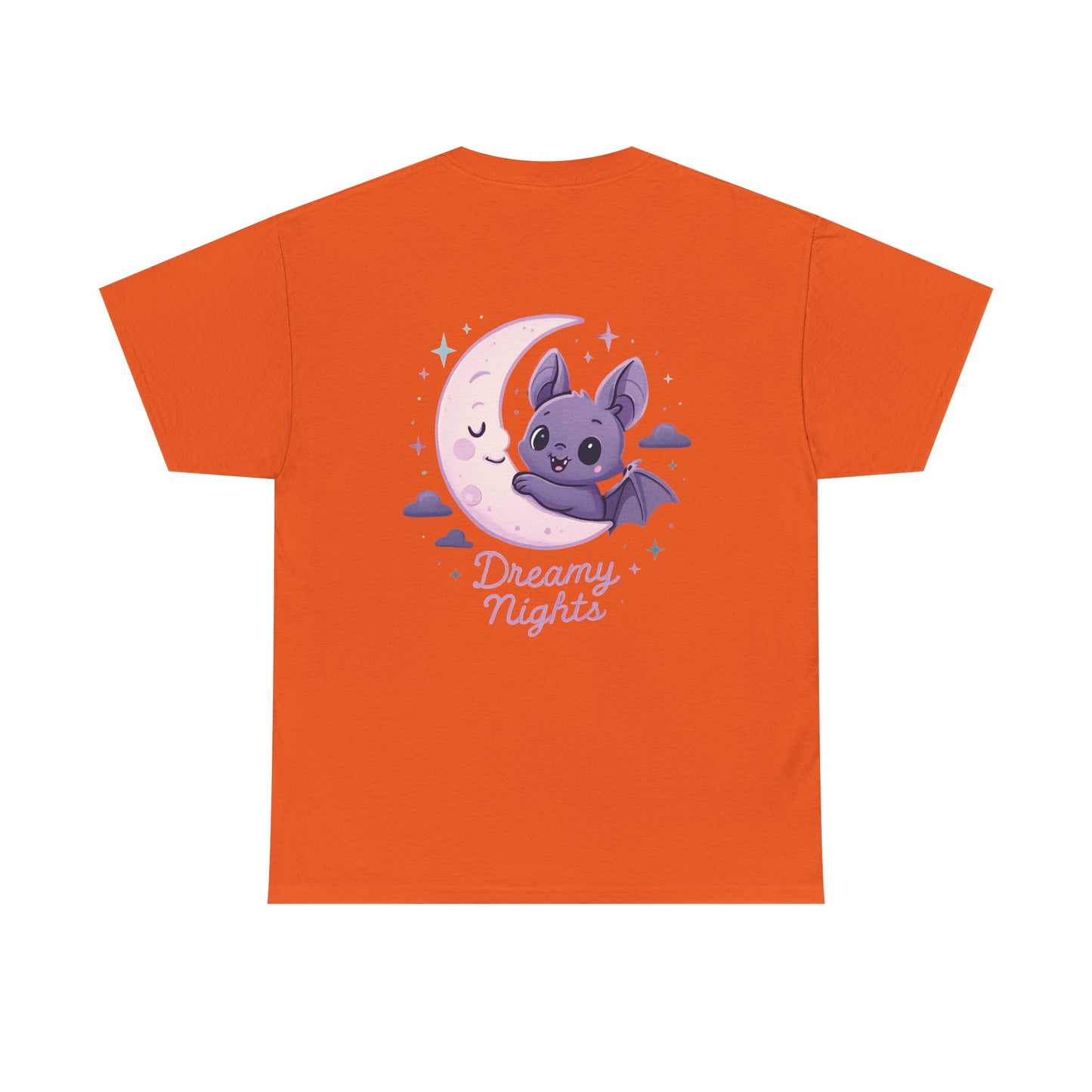 Cute Bat & Moon Unisex Tee for Dreamy Nights, Halloween T-Shirt, Magical Gift, Kids & Adults, Cozy Casual Outfit