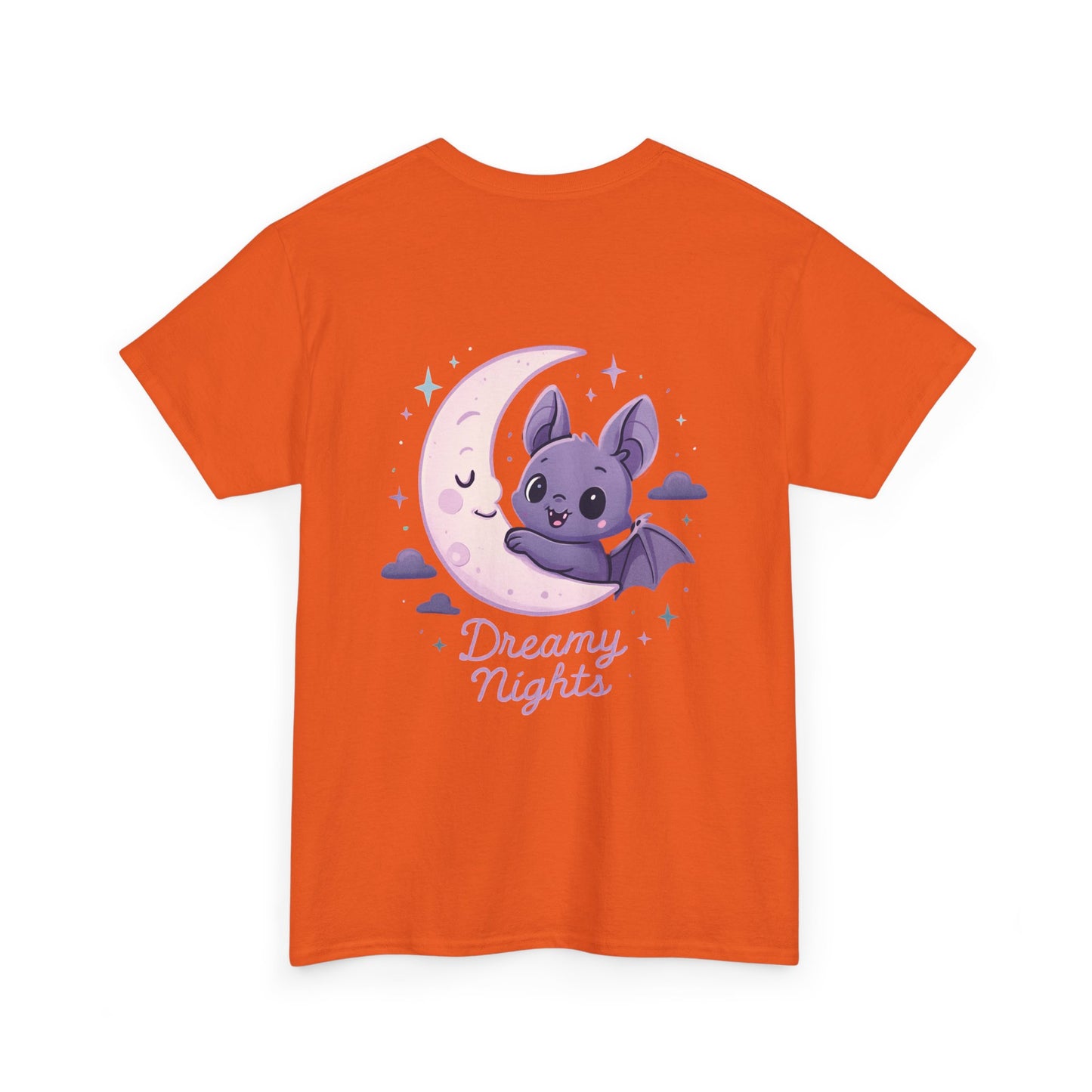Cute Bat & Moon Unisex Tee for Dreamy Nights, Halloween T-Shirt, Magical Gift, Kids & Adults, Cozy Casual Outfit