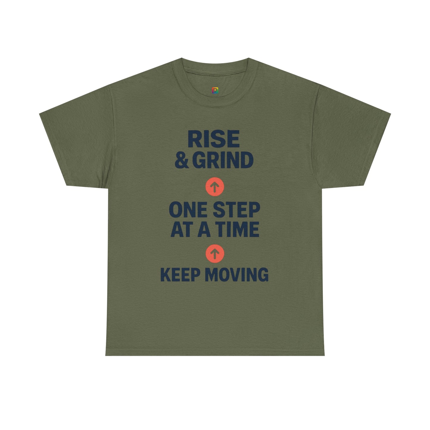 Motivational Unisex Tee | Rise & Grind, Workout Shirt, Inspirational Gift, Gym Top, Relaxed Fit, Daily Reminder
