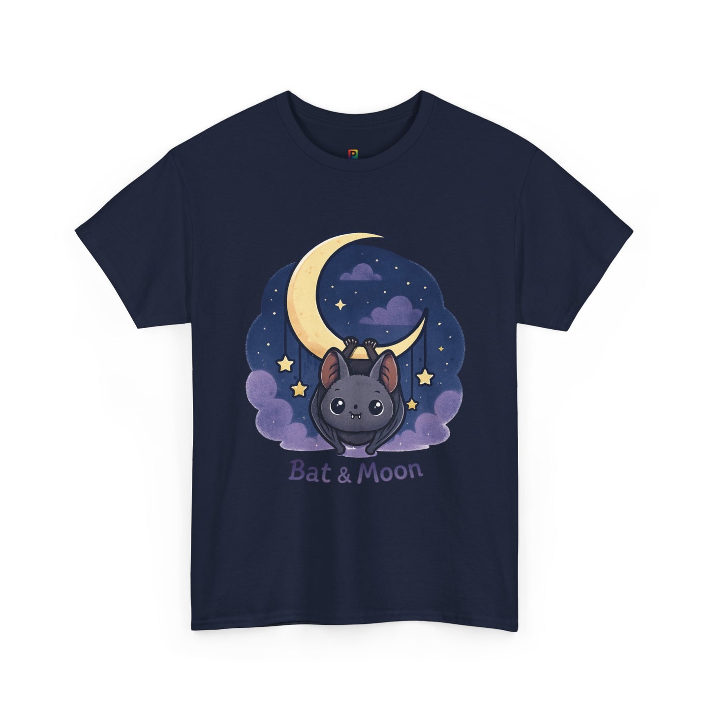 Cute Bat & Moon Unisex Tee for Dreamy Nights, Halloween T-Shirt, Magical Gift, Kids & Adults, Cozy Casual Outfit