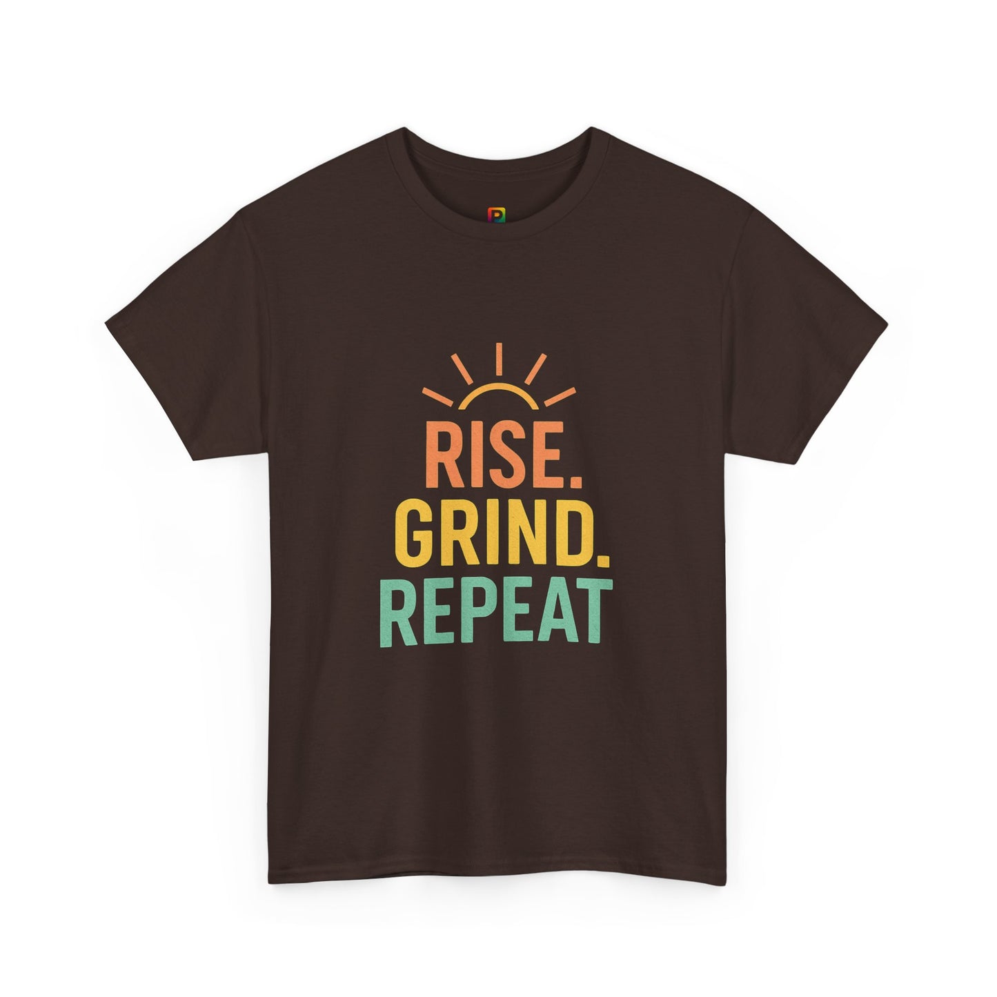 Stay Motivated with Our 'Rise. Grind. Repeat.' Unisex Heavy Cotton Tee - Perfect for Fitness Enthusiasts, Casual Wear, and Gift Ideas!
