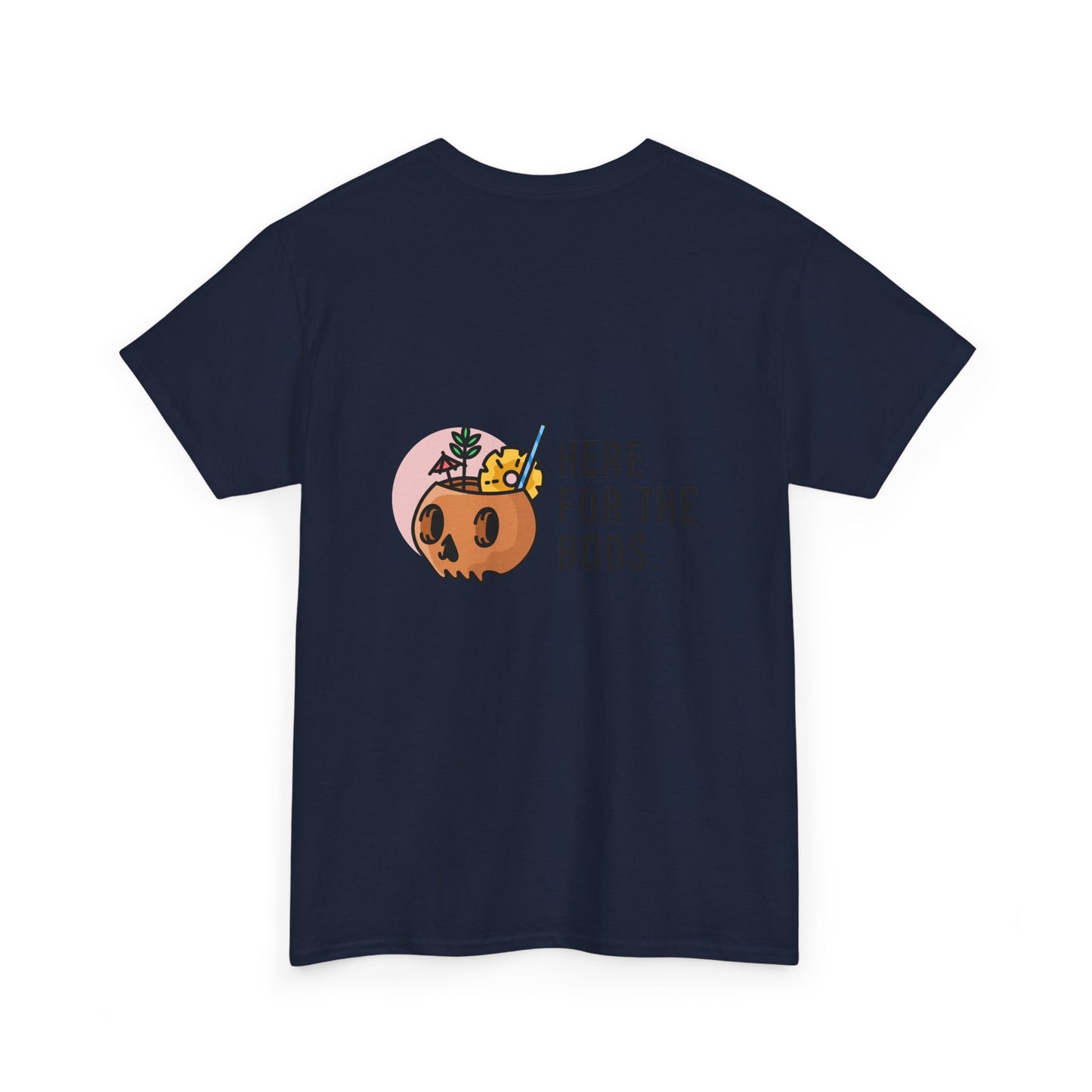 Halloween Ghost Tee, Unisex Cotton Shirt, Spooky Costume, Trick or Treat Apparel, Here for the Boos, Hey Boo Graphic Top
