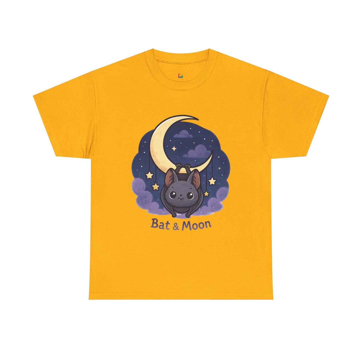Cute Bat & Moon Unisex Tee for Dreamy Nights, Halloween T-Shirt, Magical Gift, Kids & Adults, Cozy Casual Outfit