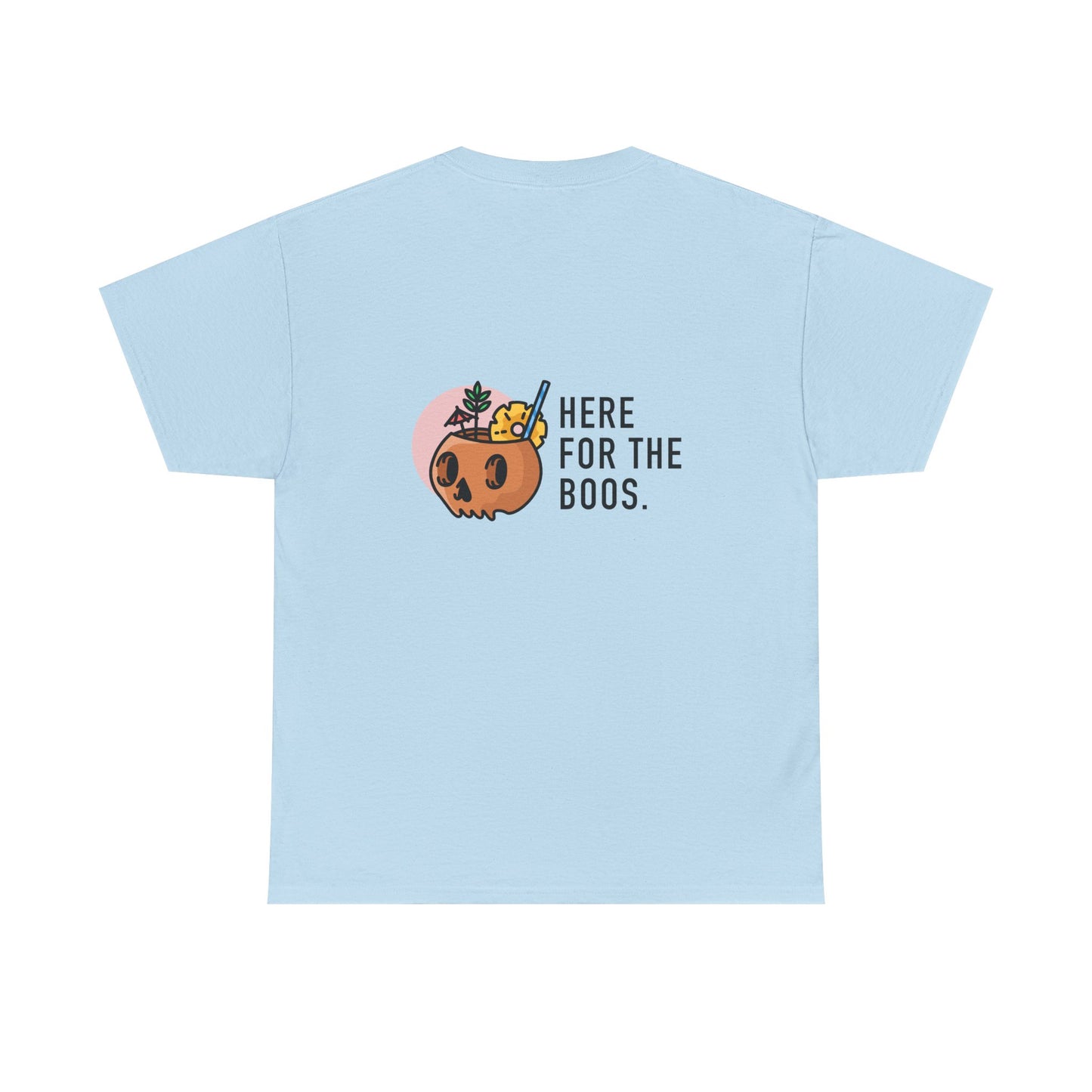 Halloween Ghost Tee, Unisex Cotton Shirt, Spooky Costume, Trick or Treat Apparel, Here for the Boos, Hey Boo Graphic Top