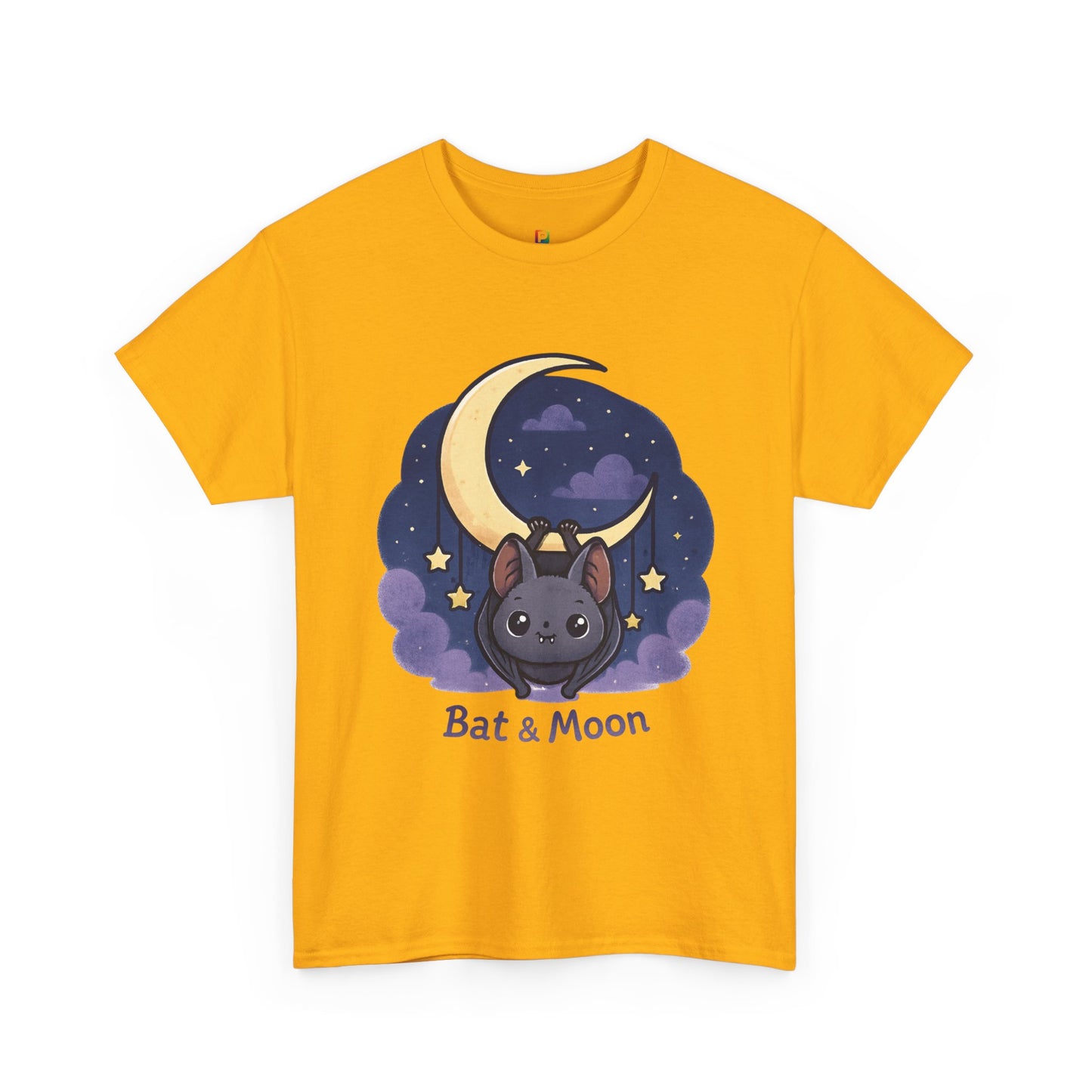 Cute Bat & Moon Unisex Tee for Dreamy Nights, Halloween T-Shirt, Magical Gift, Kids & Adults, Cozy Casual Outfit